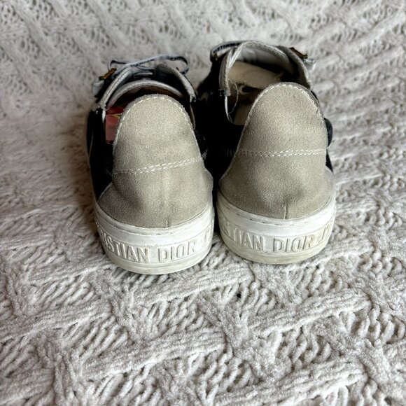 Dior Walk'n'Dior Women's Sneakers Black/White Canvas Sz 7‎ (39-40) Low Top Shoes - Picture 4 of 12